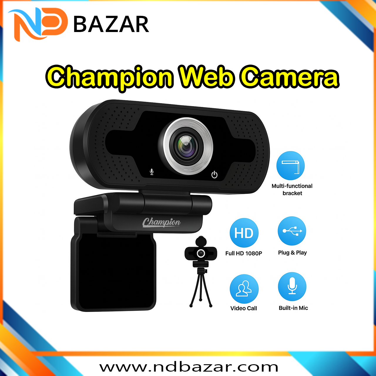 2 Mega Pixel Full HD 1080P Web Camera Champion
